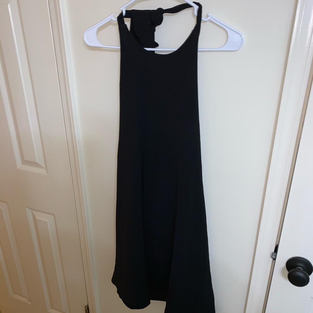 Black halter dress